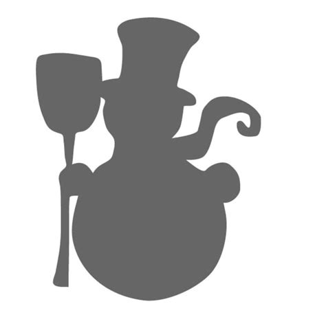 Top Hat Snowman Stencil