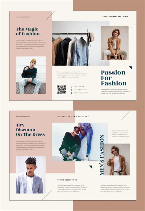 Fashion Tri Fold Brochure Template Brochure Design Template Brochure