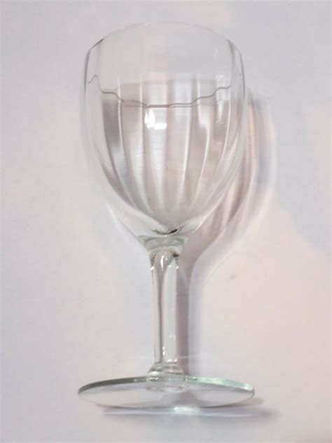 6 Optic Ribbed Crystal Wine Glasses Mikasa High Quality Etsy