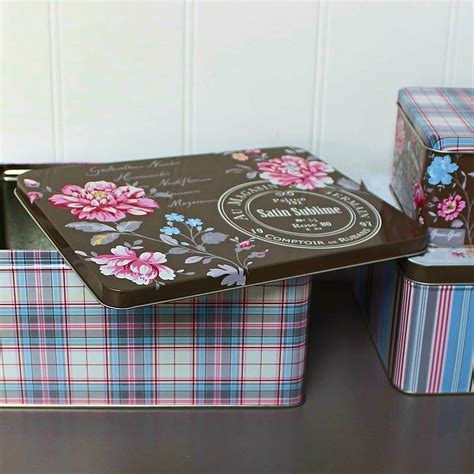 Floral Storage Tins Bits And Bobs Tins Creative Business Tidying