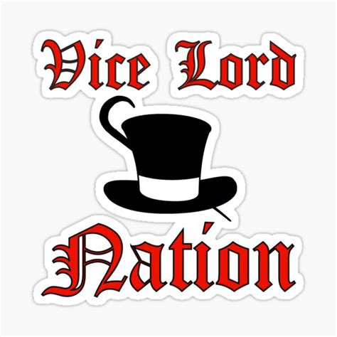 Vice Lord Nation Sticker For Sale By Dirtydunnz Redbubble
