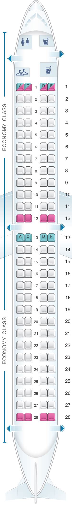 Seat Map Helvetic Airways Embraer 190