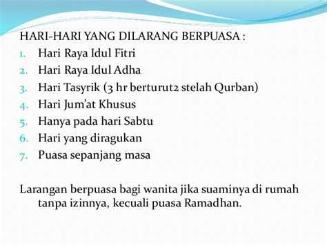 Adapun mereka yang tidak berpuasa ramadhan tanpa uzur diharamkan untuk mengamalkan puasa sunah syawal. Hari Tasyrik 11,12,13 Dzulhijjah - ♥♥ MAMA MASZULL