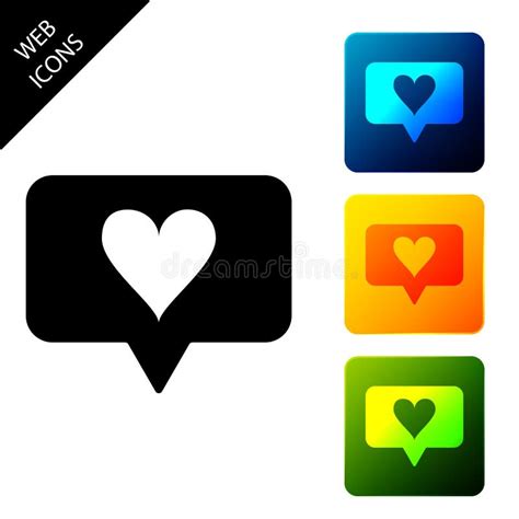 Like And Heart Icon Isolated Counter Notification Icon Follower Insta