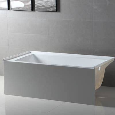 Some alcove bathtubs are big enough to accommodate two bathers at once. Cambridge 60" x 32" Alcove Soaking Americast Bathtub in ...