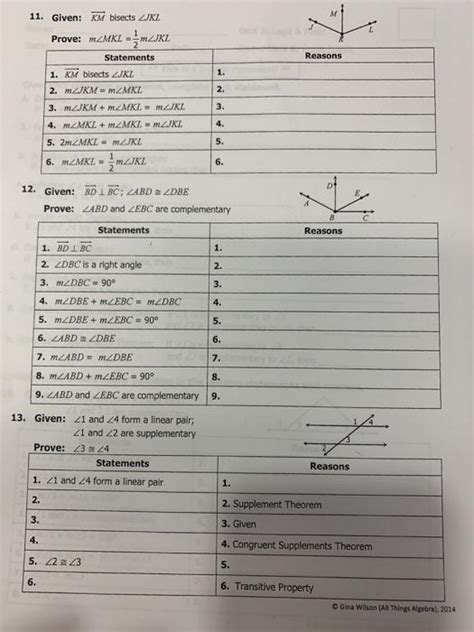 Solved Date Bell Homework 8 Angle Proofs This Is A