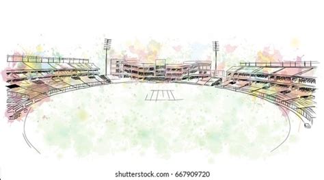 Cricketer Stadium Svg