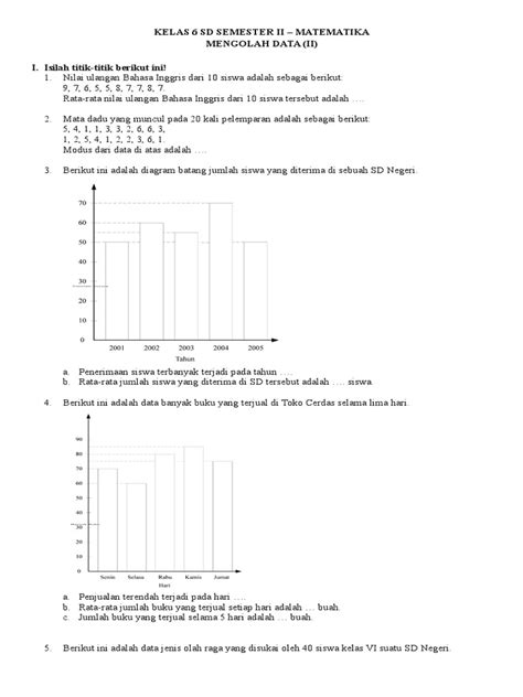 40 Soal Matematika Kelas 5 Semester 2 Diagram Soal Jawaban