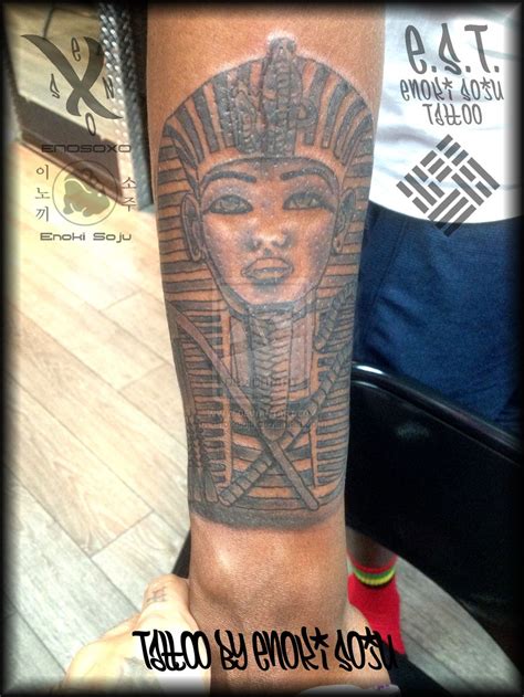 King Tut Egyptian Tattoo By Enoki Soju King Tut Tattoo African Queen