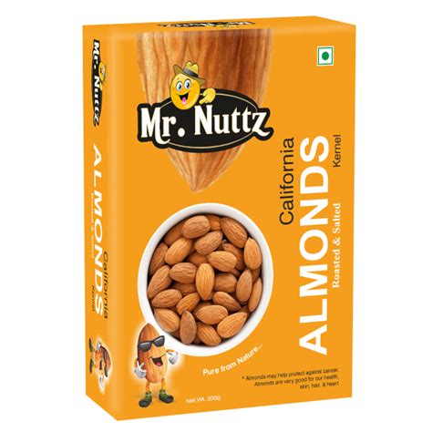 Mr Nuttz California Roasted And Salted Almonds 200 G Jiomart