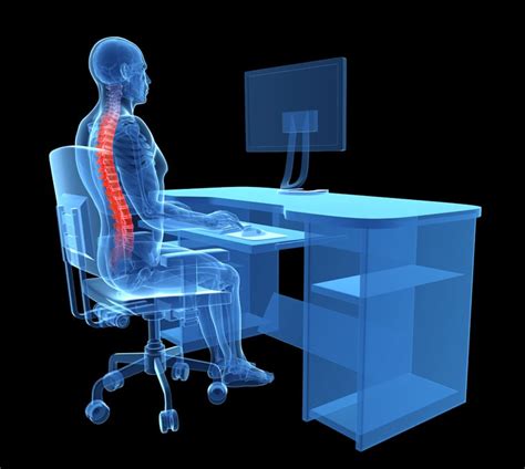 Proper Sitting Posture At A Computer Office Chair Posture Concept