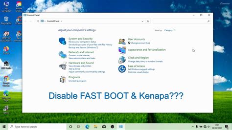 Tutorial Disable Fast Boot Di Windows Youtube