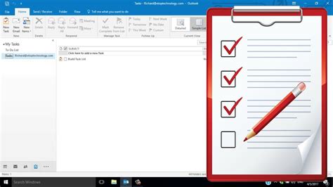 Microsoft Outlook 2016 Tasks And To Do Lists🗒 Microsoft Outlook