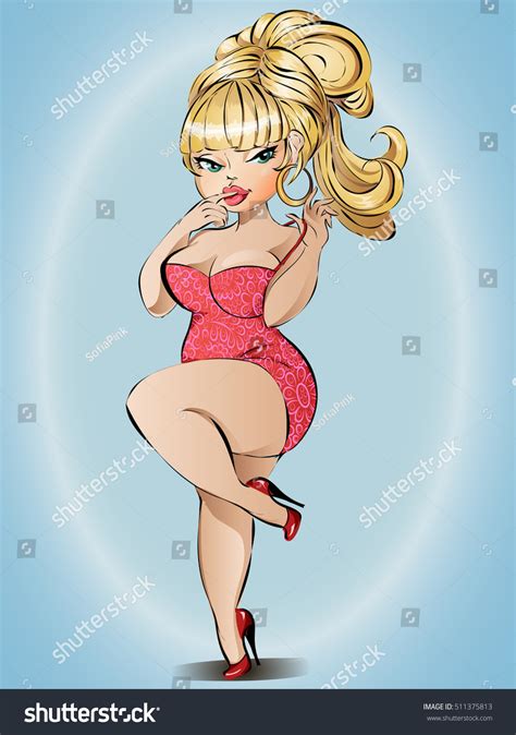 Fatty Sexy Pinup Girl Lingerie Vector เวกเตอร์สต็อก ปลอดค่าลิขสิทธิ์ 511375813 Shutterstock