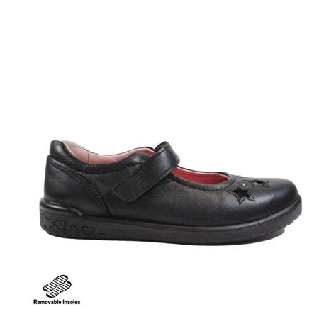 ricosta lyla black leather middle width girls mary jane school shoes girls from ricosta uk