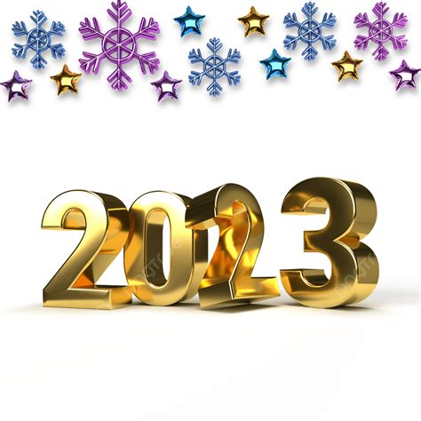 Rendered 3d Transparent Png 2023 Gold 3d Rendering New Year 2023