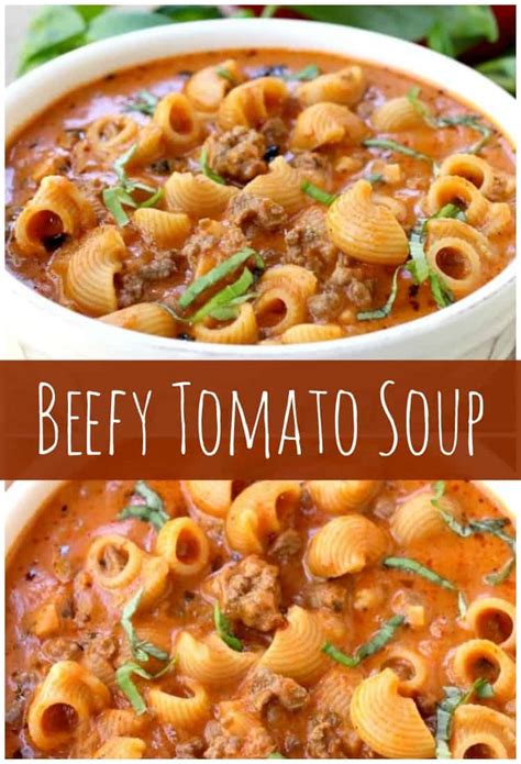 His dinner consisted of kebab, a plate of soup, potatoes, tomatoes, cucumbers and tea. Beefy Tomato Soup - Mantitlement