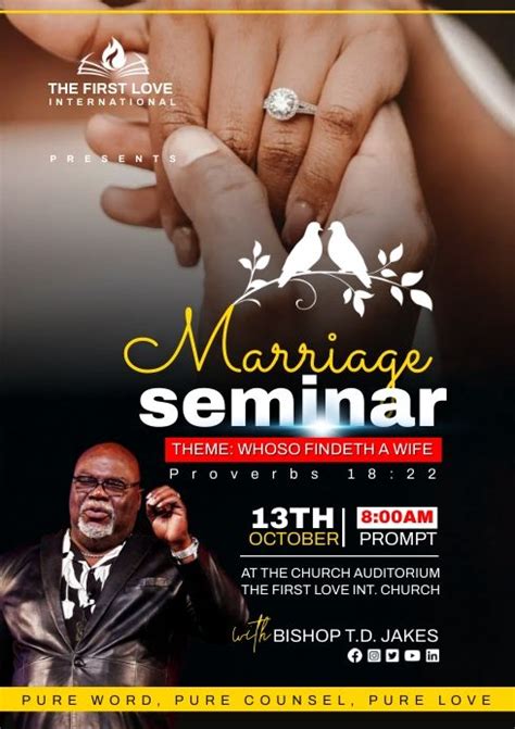 Marriage Seminar Flyer Template In 2023 Marriage Seminars Flyer