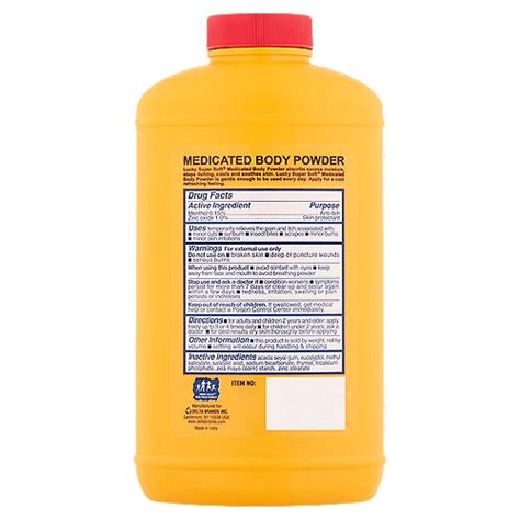 Lucky Super Soft Pure Cornstarch Medicated Body Powder 8 Oz —