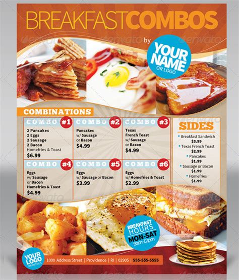 19 Breakfast Menu Templates Free And Premium Download