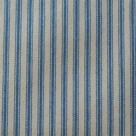 Vintage Ticking Upholstery Fabric Blue And Beige Stripe Fabric Etsy