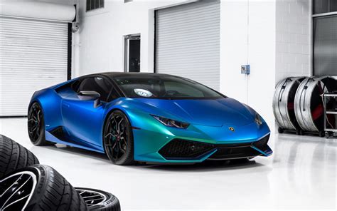 Descargar Fondos De Pantalla Lamborghini Huracan 2017 Azul Verde