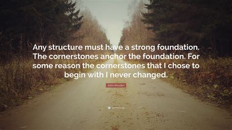 John Wooden Quote “any Structure Must Have A Strong Foundation The
