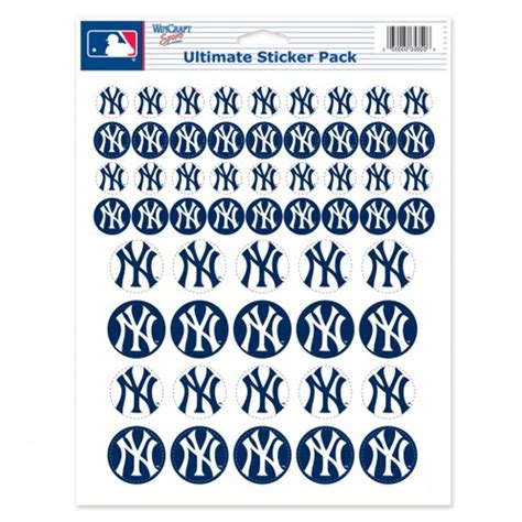 New York Yankees 85x11 Sticker Sheet At Sticker Shoppe