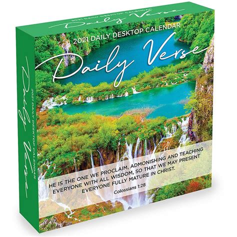 2021 Daily Verse Daily Desktop Box Calendar 55x55 Daily Etsy