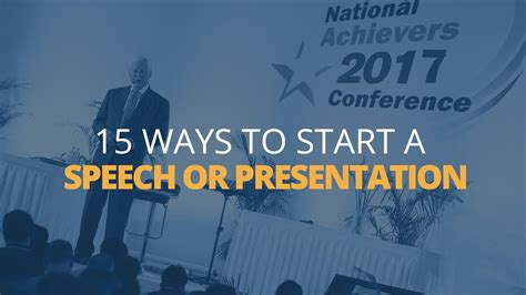 15 Ways To Start A Speech Or Presentation Brian Tracy Youtube