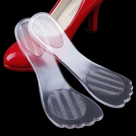 1pair High Heel Silicone Insole Gel Cushion Shoe Insole Anti Slip Feet