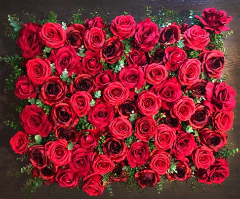 Lady In Red Red Roses Beautiful Flower Wall For Rental 8ft Wide X 8ft