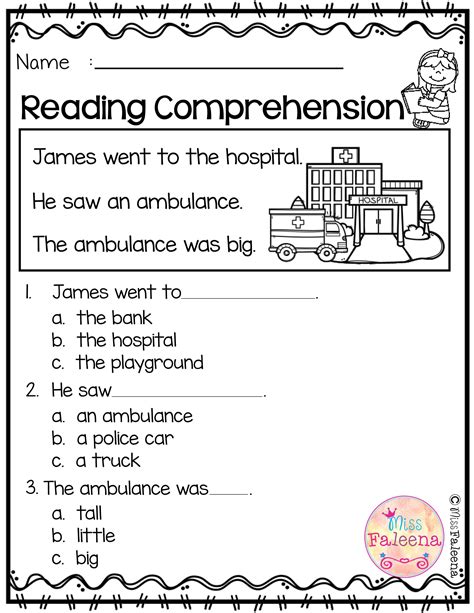 Printable Kindergarten Reading Worksheet Free English Worksheet For