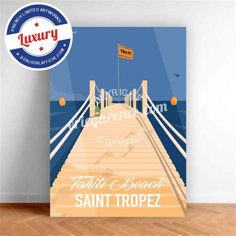 Poster 50x70 Eric Garence Tahiti Beach And Sex In Saint Tropez