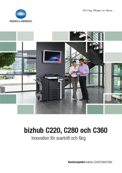 Print a brochure saved in the user box. bizhub_C360-C280-C220_-_Broschyr_web by Konica Minolta ...