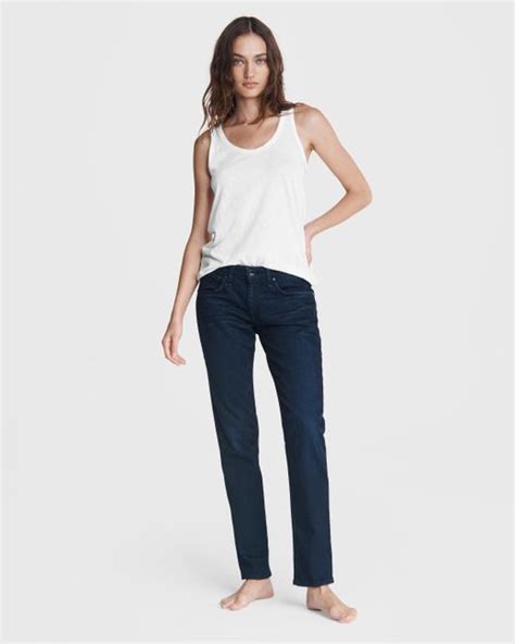 Rag And Bone Denim Dre Low Rise Boyfriend Esme Slim Fit Dark Indigo