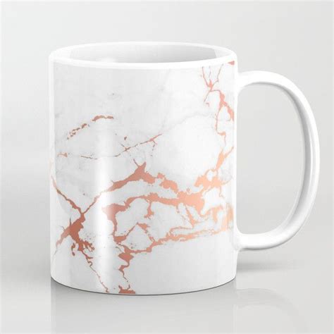 White Rose Gold Marble Coffee Mug 1570 Rsd Liked On Polyvore