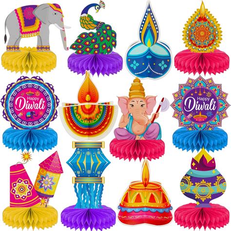 Amazon Pcs Diwali Party Decorations Table Toppers Happy Diwali