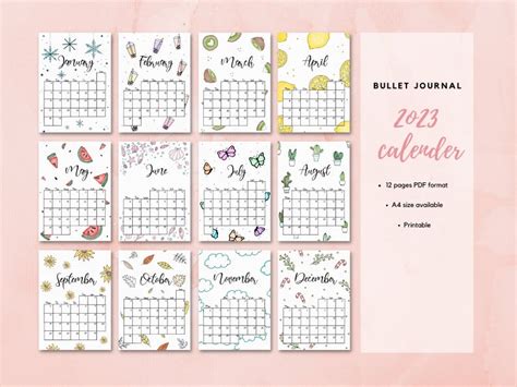 Calendrier Bullet Journal Imprimer And Calendar