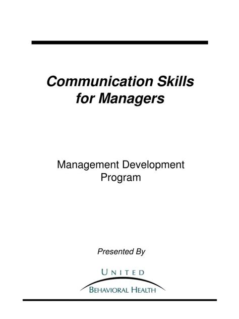 Ppt Communication Skills For Managers Powerpoint Presentation Free
