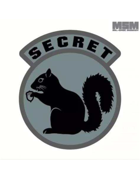 Mil Spec Monkey Tactical Patch With Velcro Secret Squirrel Pvc