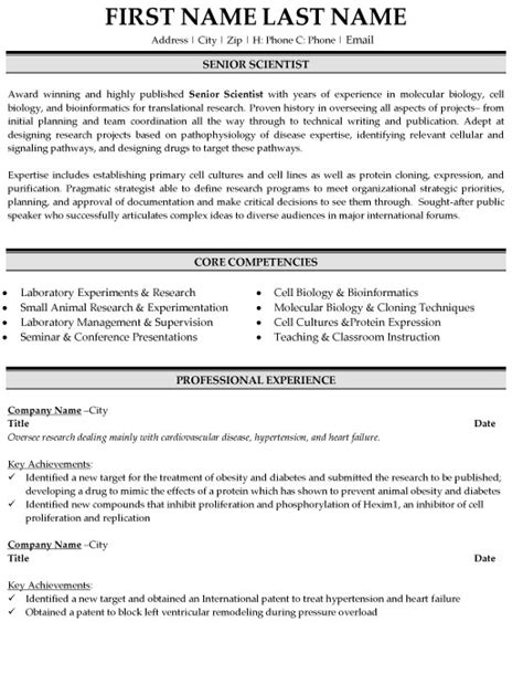 Top Scientist Resume Templates And Samples