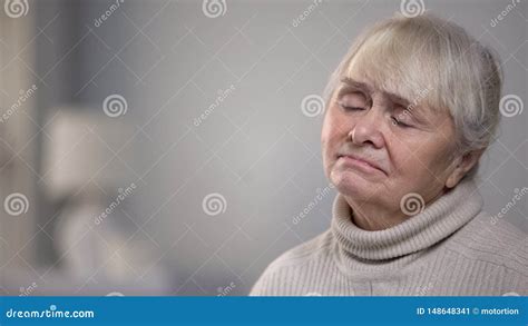 Crying Old Lady Sitting Alone In Living Room Life And Health Problems