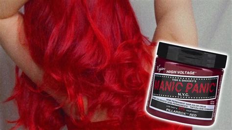 I Dyed My Hair Bright Red Manic Panic Pillarbox Red Youtube