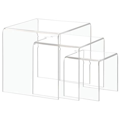 Clear Acrylic Display Stands Set Of 3