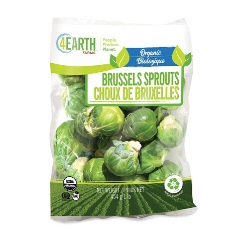 Organic Brussel Sprouts 1lb Bag