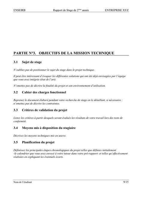 Modelé De Plan Rapport De Stage Doc Pdf Page 9 Sur 15