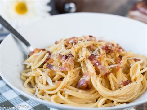 Pâtes à la carbonara recette italienne