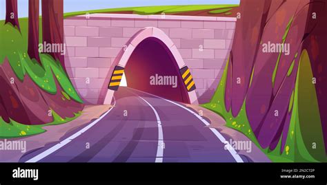 Rock Tunnel Way View Stock Vector Images Alamy