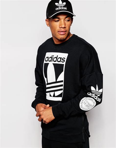 Lyst Adidas Originals Graphics Sweatshirt Ab8028 In Black For Men